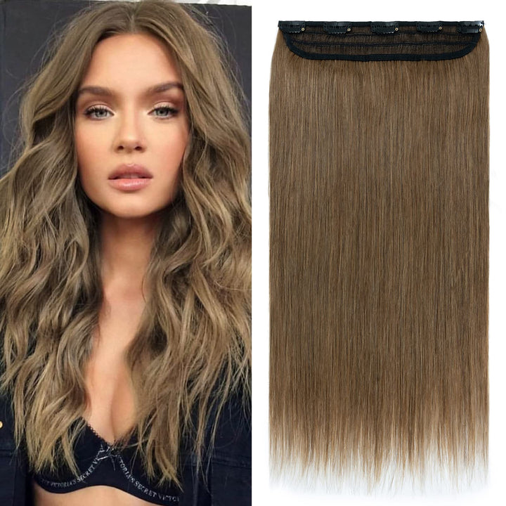 Clip in Extensions Echthaar DICK Haarteile Echthaar 1Pc 5 Clips Extensions Echthaar Clip in Weich Na