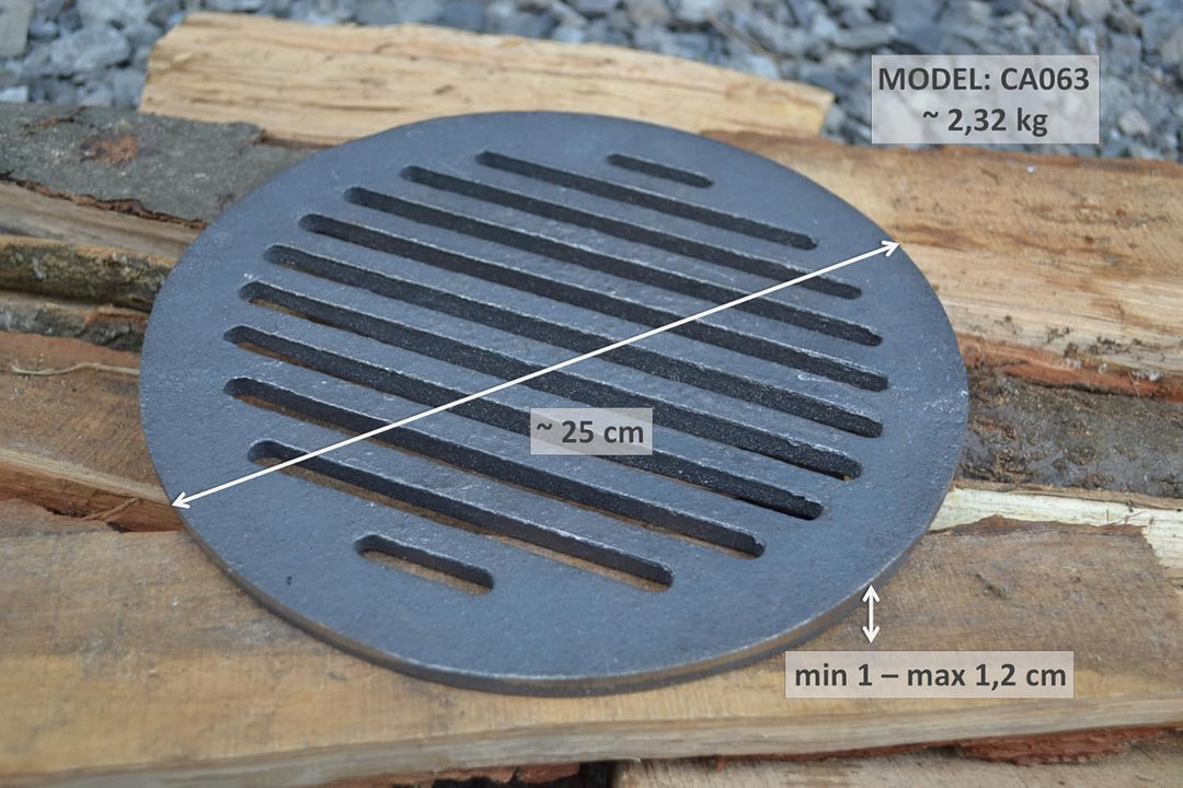 SEZAM Durchmesser Ø25 cm Gussrost Ofenrost Rundrost Ascherost Gussrost verschiedene Durchmesser, Kam