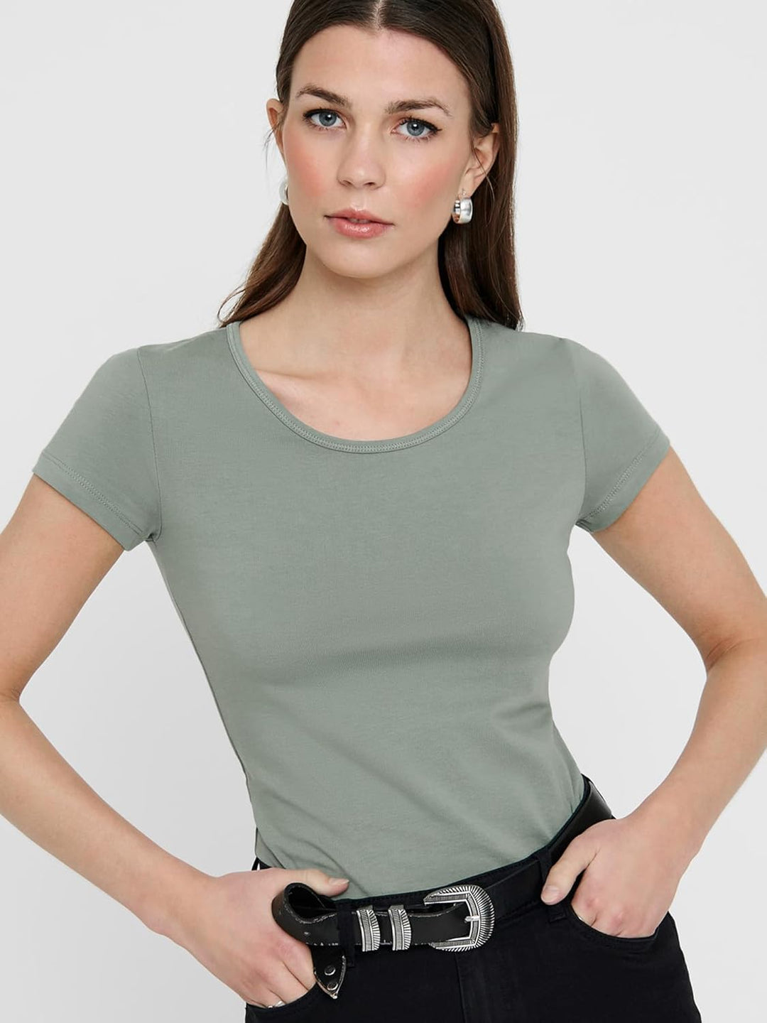 ONLY 3er Pack Damen T-Shirt schwarz oder weiss Kurzarm lang Basic Sommer T-Shirts XS S M L XL 152091