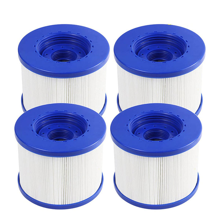 WuYan 4 Stück Schwimmbadfilter Doppelpack Ersatz Hot Tube Water Health Wave Spa104mm PET + Vlies Kom