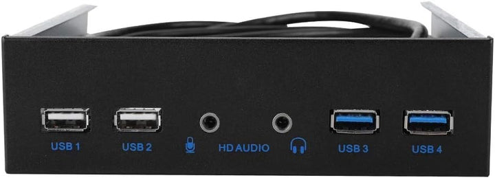 ASHATA USB 3.0 Front Panel, Frontplatte Front Panel 5.25 Zoll Multifunktion USB3.0+USB2.0 Hub,Super