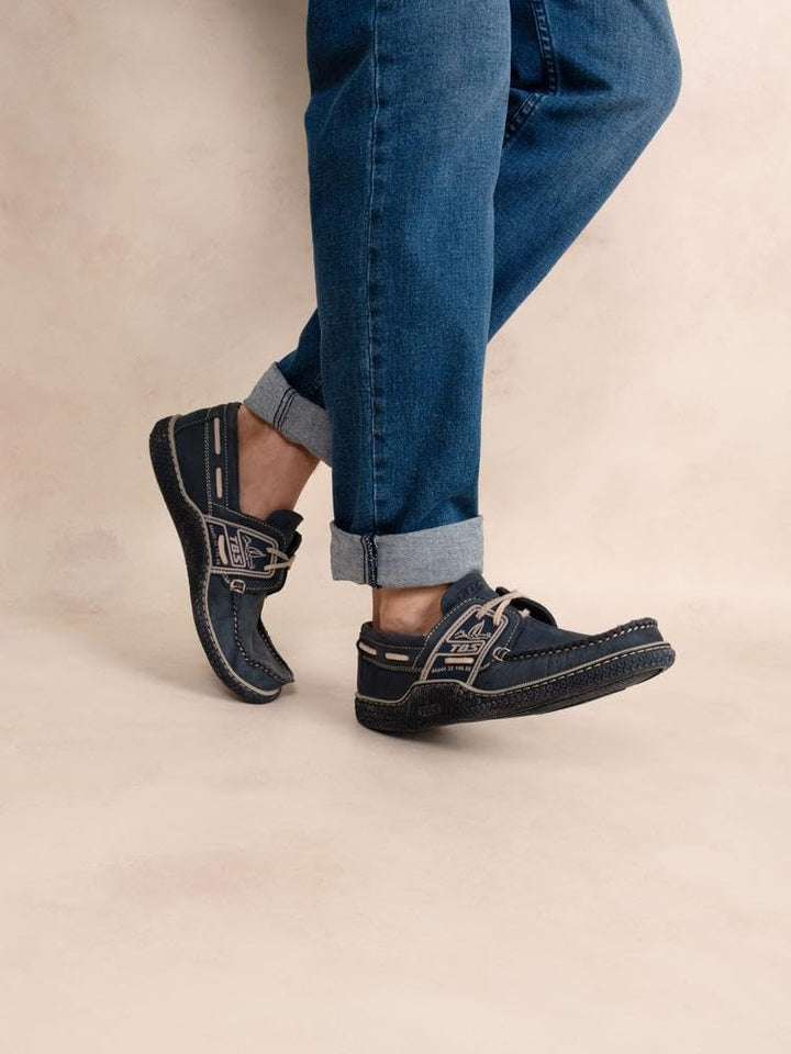 TBS Herren Globek Bootschuhe 39 EU Blau Navy Froment D8p02, 39 EU Blau Navy Froment D8p02