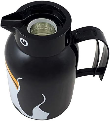 Helios Thermo-Bird Pinguin Kunststoff-Isolierkanne, schwarz, 1 Liter, Schwarz
