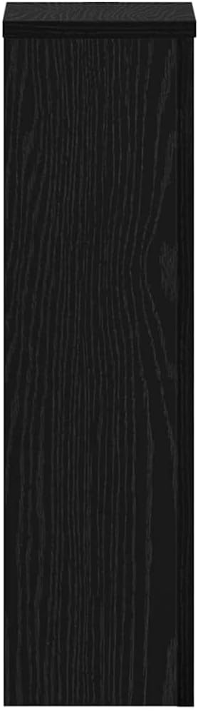 vidaXL Pflanzenständer 2er Set Schwarz Eiche 17 x 17 x 60 cm Aus Holz Minimalistische Innensäule für