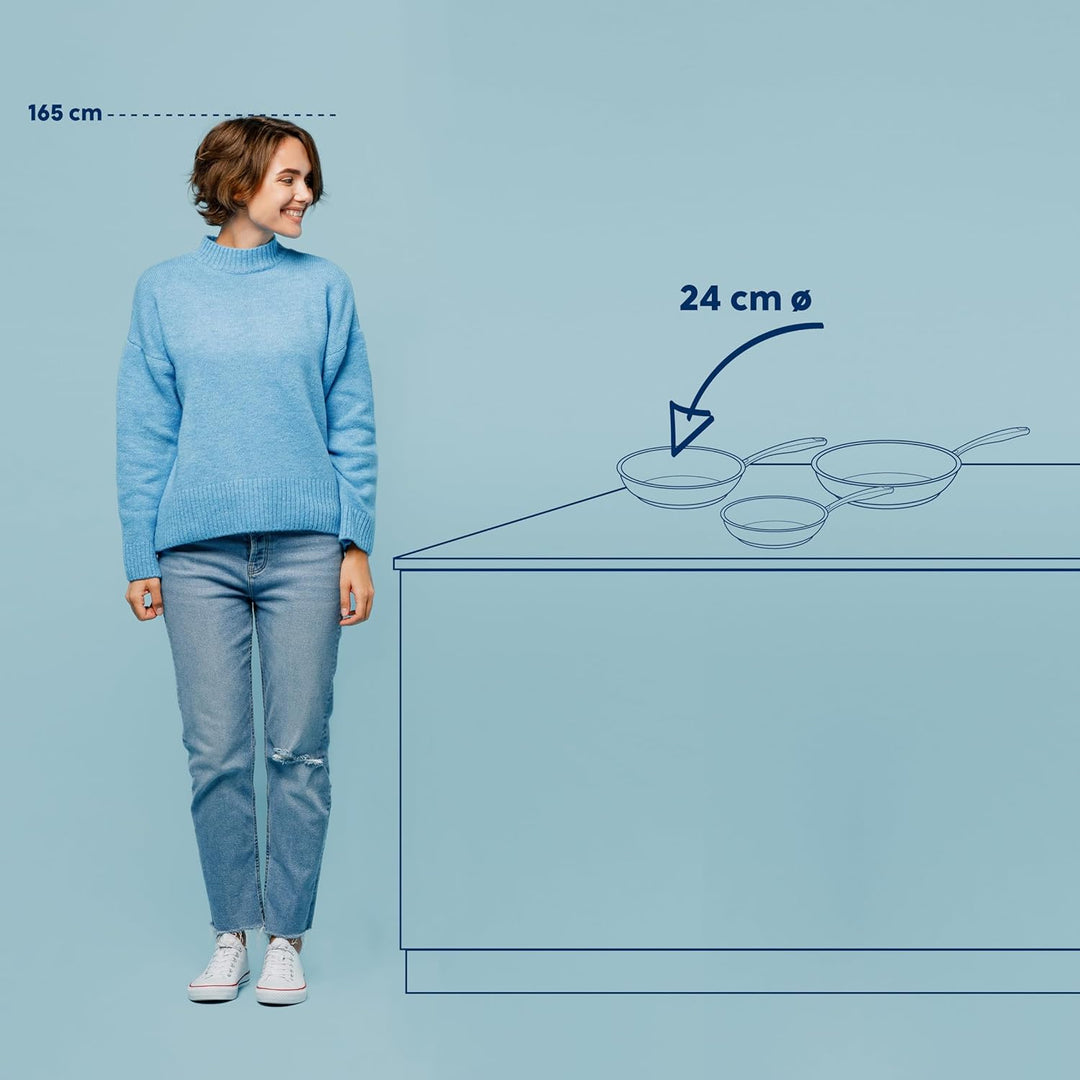 Kela 12216 Stella Nova Bratpfanne, Aluminum, 2 quarts, Schwarz Ø 24 cm, Ø 24 cm
