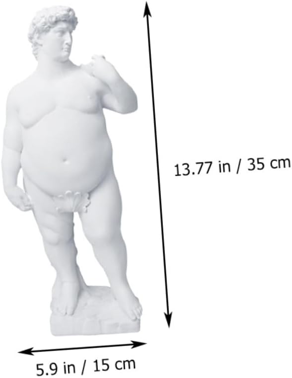 Garneck 1 Stück Fat David Statue Römische Davidstatue Griechische Figur Berühmte Skulptur Bücherrega