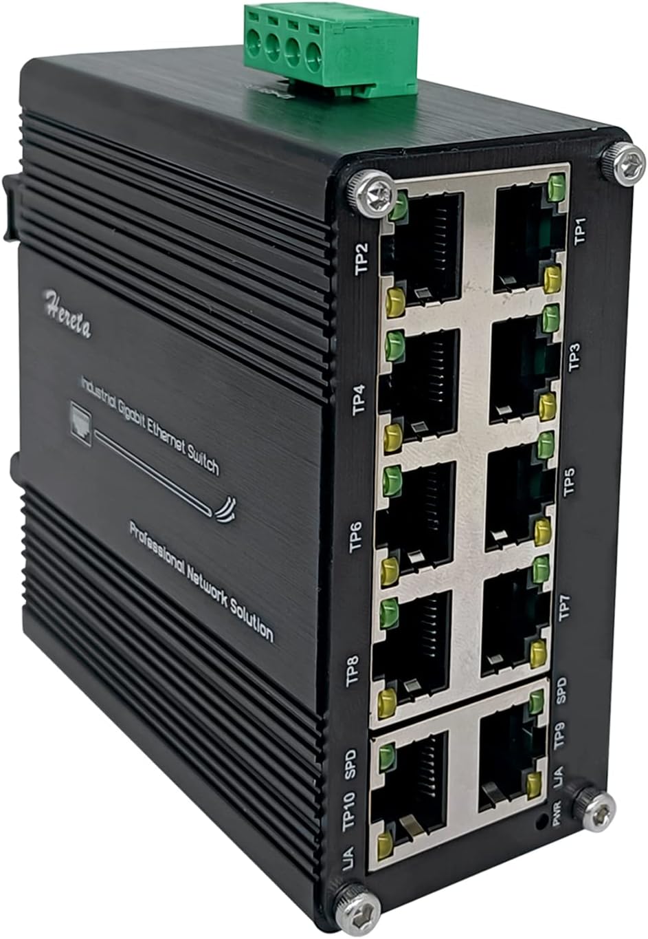 Gehärteter industrieller Gigabit-Ethernet-Switch, 10-Port, 10/100/1000T, RJ45, mit Auto-MDI/MDI-X-Fu
