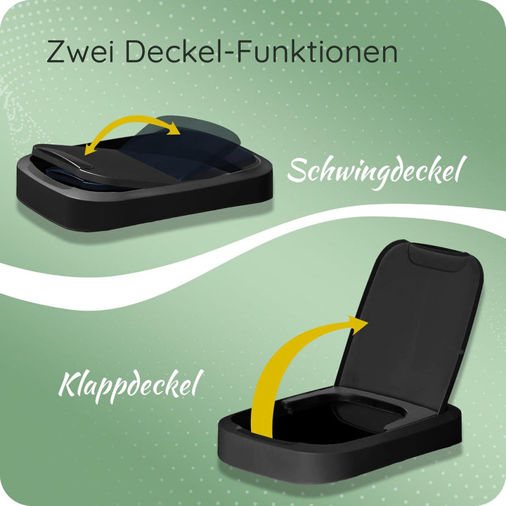 Novaliv 3 Stück Müllsackständer mit Deckel für 70L-120L Müllsäcke, extra Robust &amp; Fester Stand Outdo