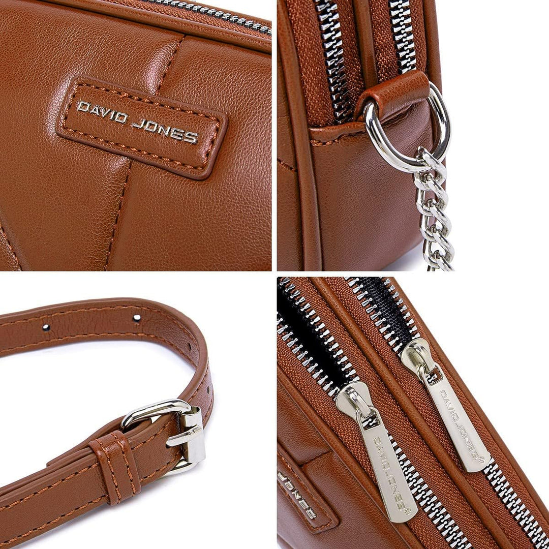 David Jones - Dämen Kleine Umhängetasche - Frau Mini Handtasche PU Leder - Handy Tasche Multi Tasche