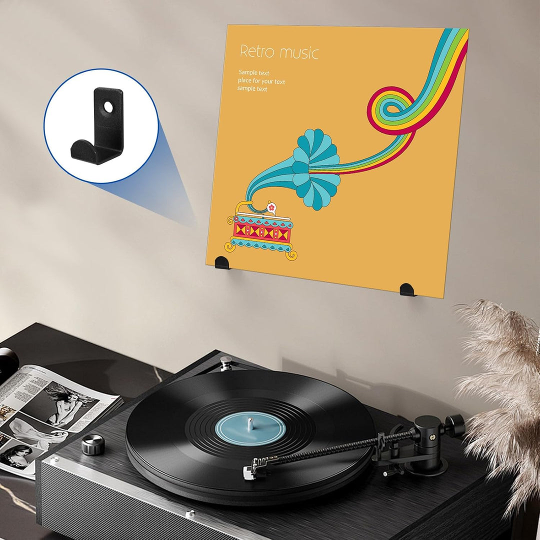 Diakey 28er Pack Vinyl-Platten Wandmontage-Displayhalter, Edelstahl-Vinyl-Platten-Speichergestell Wa