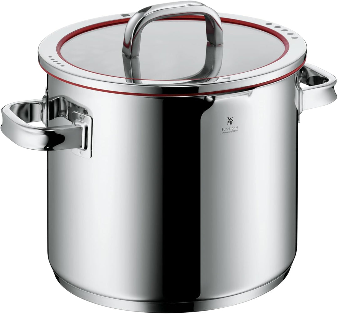 WMF Function 4 Gemüse- Suppentopf Induktion 24cm, Glasdeckel, Kochtopf gross 8,8l, Cromargan Edelsta