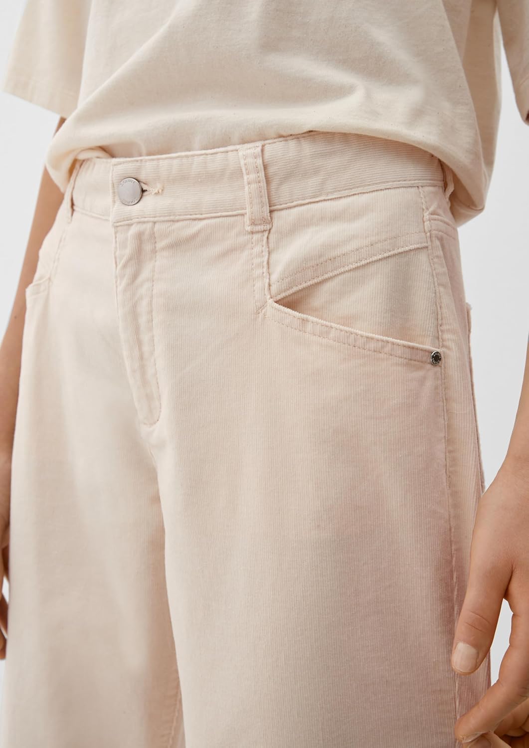 S. Oliver Damen Jeans Hose Comfort Chino Cordstretch Beige 34 Beige 8100, 34 Beige 8100