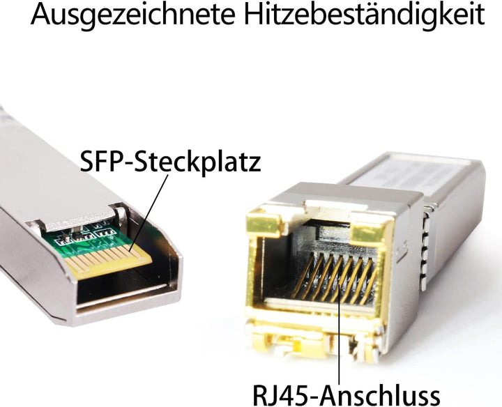 4PCS 1000BASE-T Gigabit SFP auf RJ45 Kupfer Ethernet Modular Transceiver für Cisco,Meraki,Ubiquiti,D