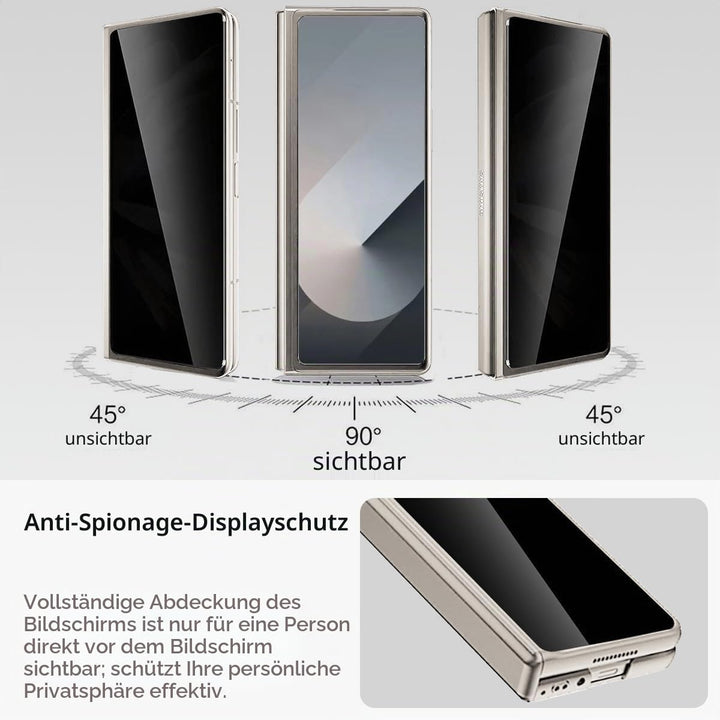 Miimall Kompatibel mit Samsung Galaxy Z Fold 6 Hülle mit Displayschutz Anti-Peeping+Magnetischer Sch