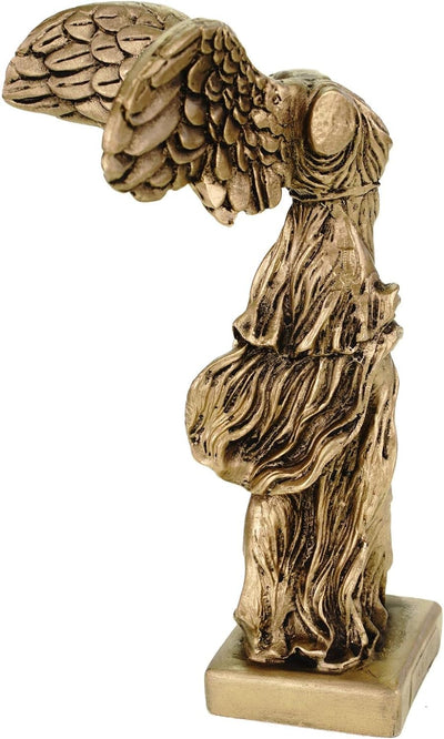 Kremers Schatzkiste Alabaster Nike Siegesgöttin von Samothrake Figur Skulptur 20 cm Gold Siegesdenkm