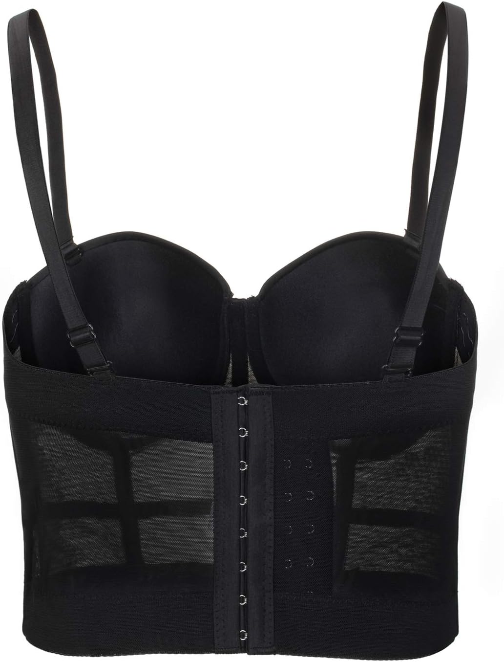 Damen Korsett Bustier BH Dessous Tank Top Trägertop Crop Top Corsage Schlanke Weste Schwarz XL, Schw