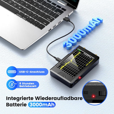 Seesii TinySA Ultra Spektrumanalysator, 2023 Aufgerüsteter Handheld-Frequenzanalysator 4,0'' 100kHz-