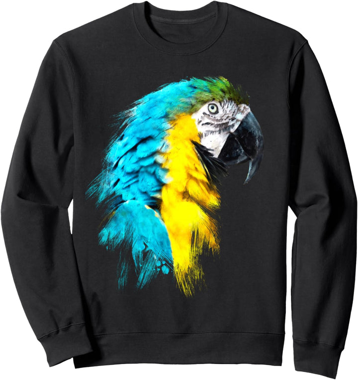 Bunte Scharlachrot Macawpapagei-Vogelmalerei des Aquarells Sweatshirt