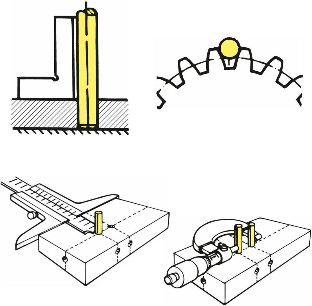 Prüfstifte-Satz 3,01-4 mm, Präzisions-Messstifte 100 Stk. Grösse ±2 µm, &amp;