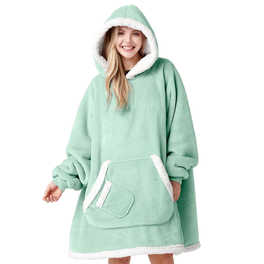 Giggling Getup tragbare Decken Hoodie für Erwachsene Kinder Damen Herren –Übergrösse Flanell Sherpa