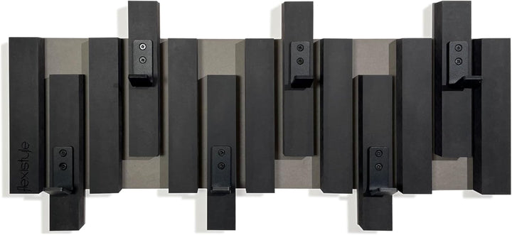 FLEXISTYLE Kleiderhaken Wand Wandgarderobe design Lamellen Flurgarderobe Garderobe Flur Holz MDF des