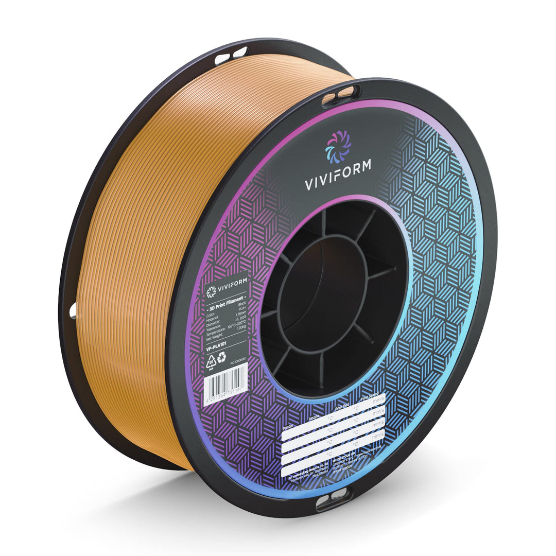 PLA Filament für 3D Drucker | 1kg Rolle | ∅1,75mm +/- 0,03mm | Orange Transparent, VF-PLA203, Orange
