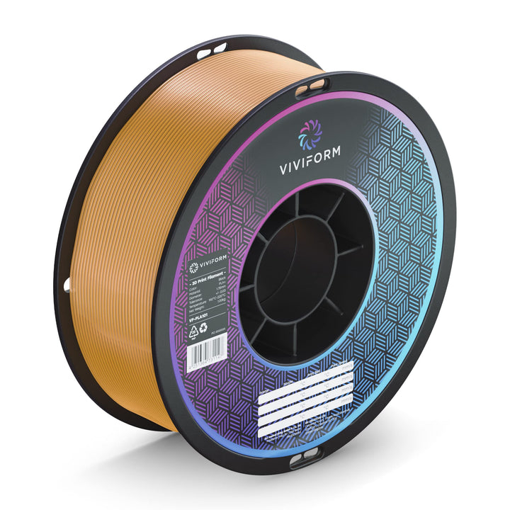 PLA Filament für 3D Drucker | 1kg Rolle | ∅1,75mm +/- 0,03mm | Orange Transparent, VF-PLA203, Orange