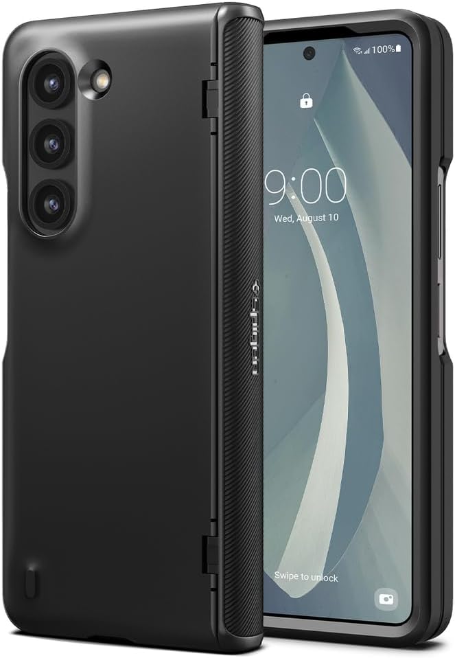 Spigen Slim Armor Pro Hülle Kompatibel mit Samsung Galaxy Z Fold 5 -Schwarz, Schwarz