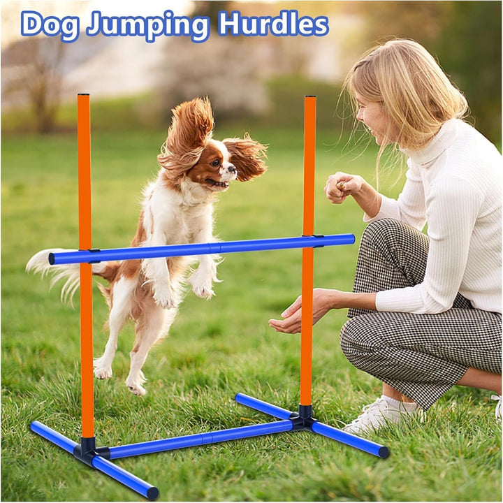 Agility Set Hunde Hürdenset Ausrüstung für Hundetraining mit 6 x Hürden Höhenverstellbar Ags-6set, A