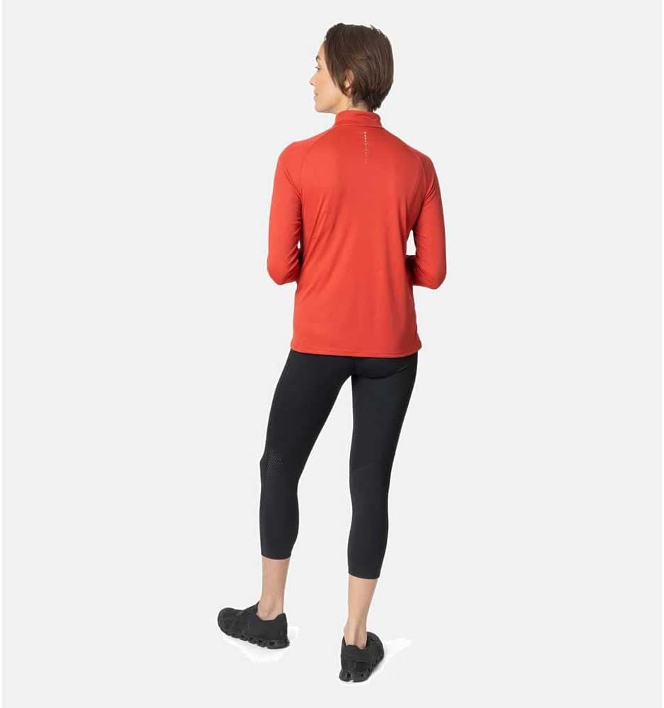 Odlo Damen Essential 1/2 Zip Longsleeve M American Beauty, M American Beauty