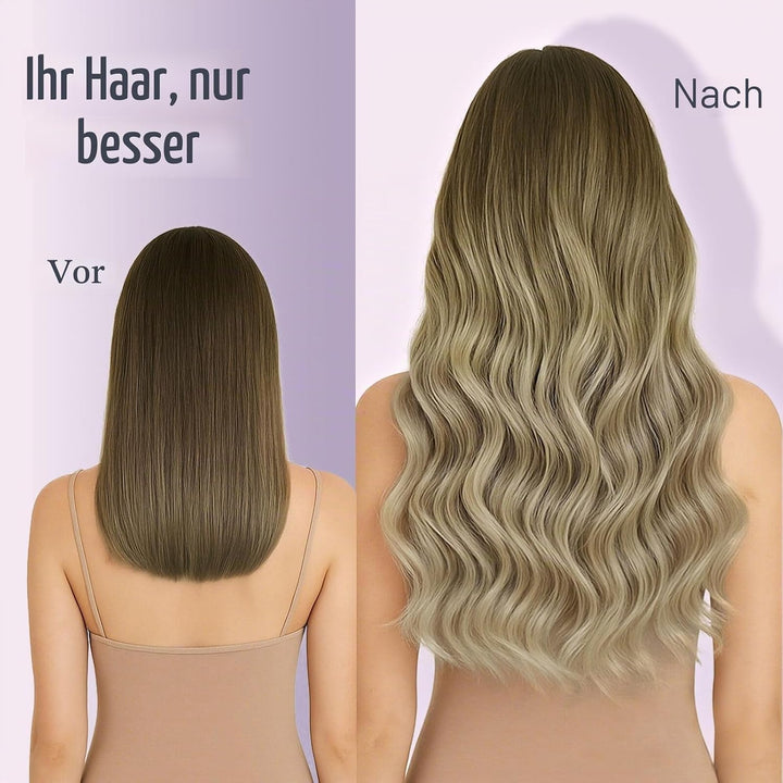 Fshine Tape Extensions Echthaar Balayage Mittelbraun bis Platinblond 30cm 30g Echthaar Extensions Ta