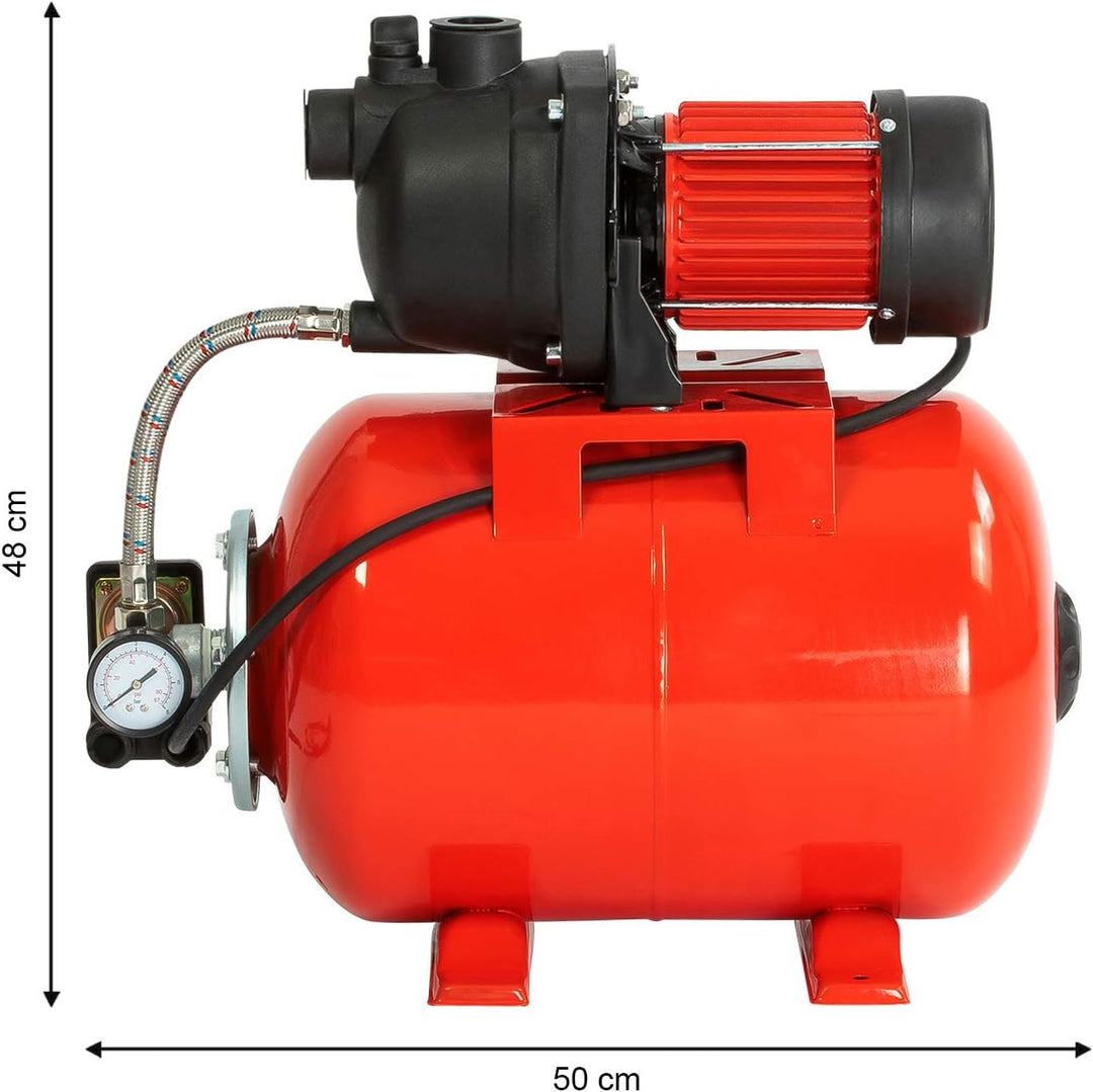 Grafner Hauswasserwerk 1200 Watt (max. 5 bar, 25 Liter Kessel, Fördermenge 3800 Liter/Stunde, Start/