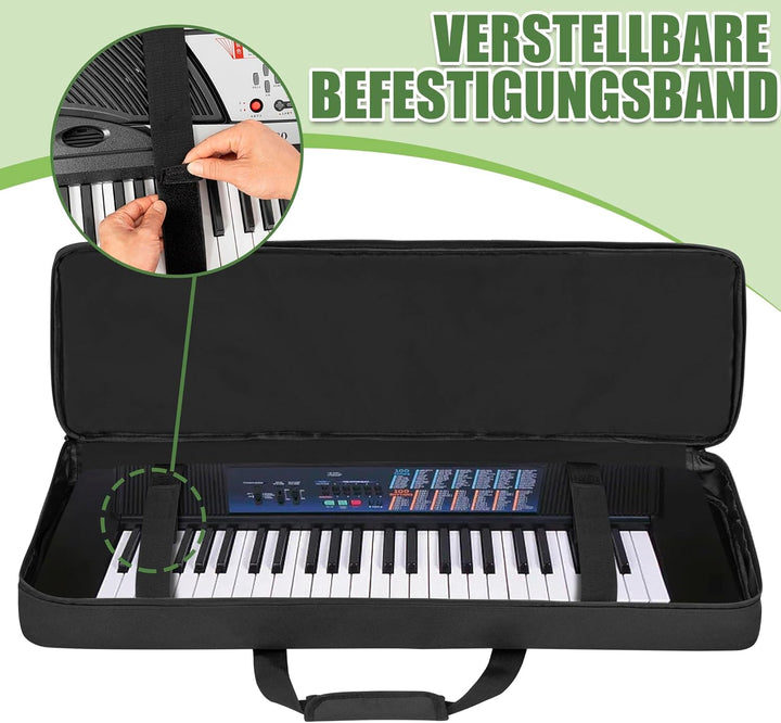 49 Key Keyboard Tasche, Robuste 600D Oxford Keyboardtasche 49 Tasten mit 10 mm Polsterung, Keyboard-