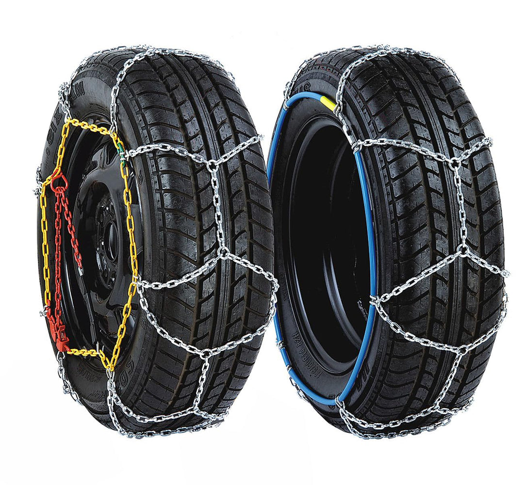 Lescars Anfahrhilfe: Schneeketten Grösse M für Reifen 205/55 R16 u.v.m., inkl. Transportbox (Anfahrh