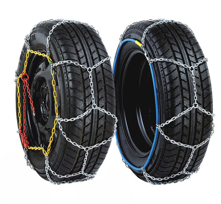 Lescars Anfahrhilfe: Schneeketten Grösse M für Reifen 205/55 R16 u.v.m., inkl. Transportbox (Anfahrh