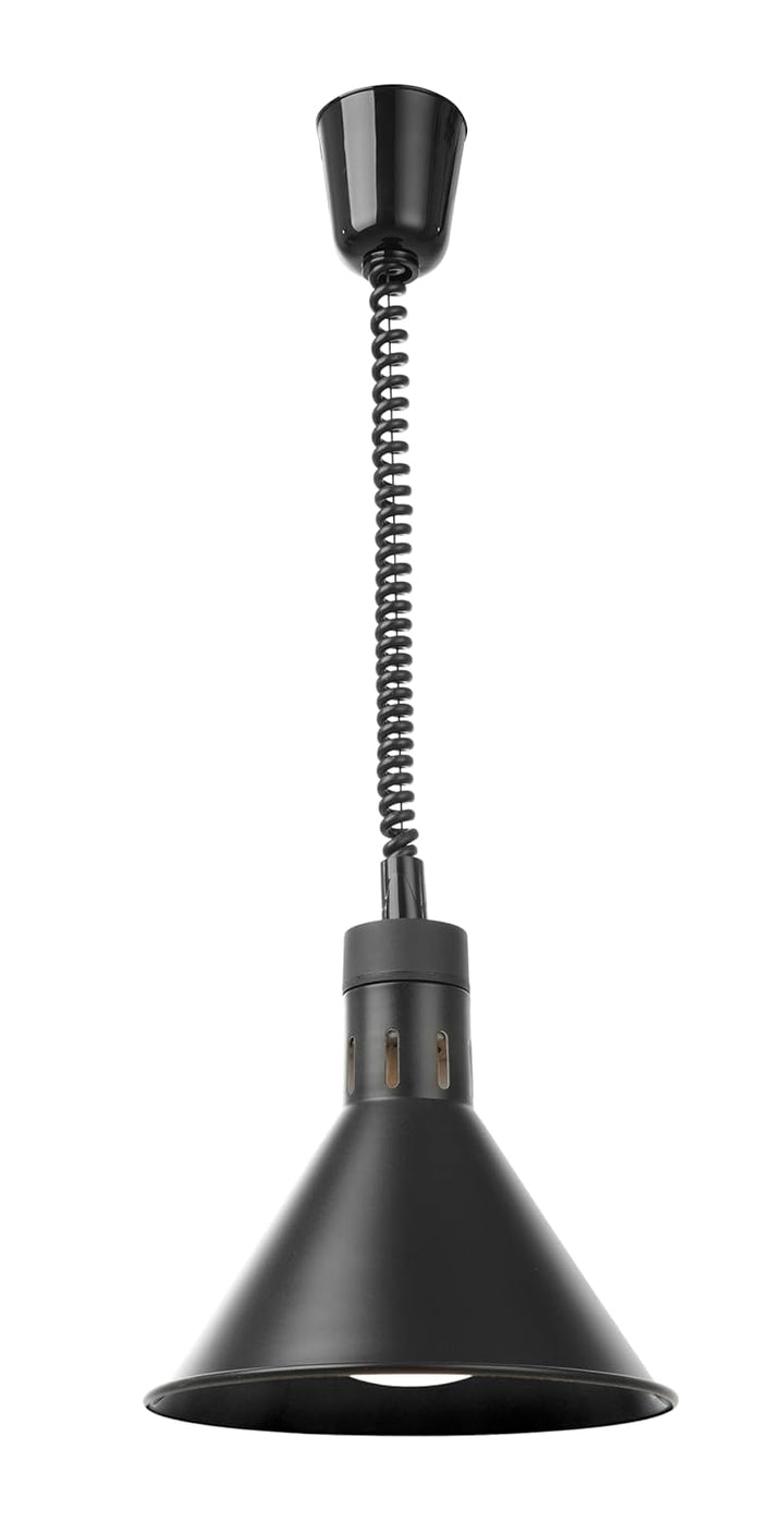 HENDI Wärmelampe, Inkl. Splitterfreie lampe, Höhenverstellbar, Konisch, Warmhalten von Speisen, Spei