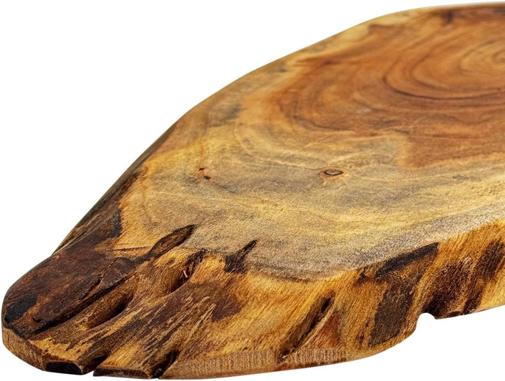 Servierbrett mit Griff, Schneidebrett aus Akazien Holz - 58 cm lang - auch als Dekoration in der Küc
