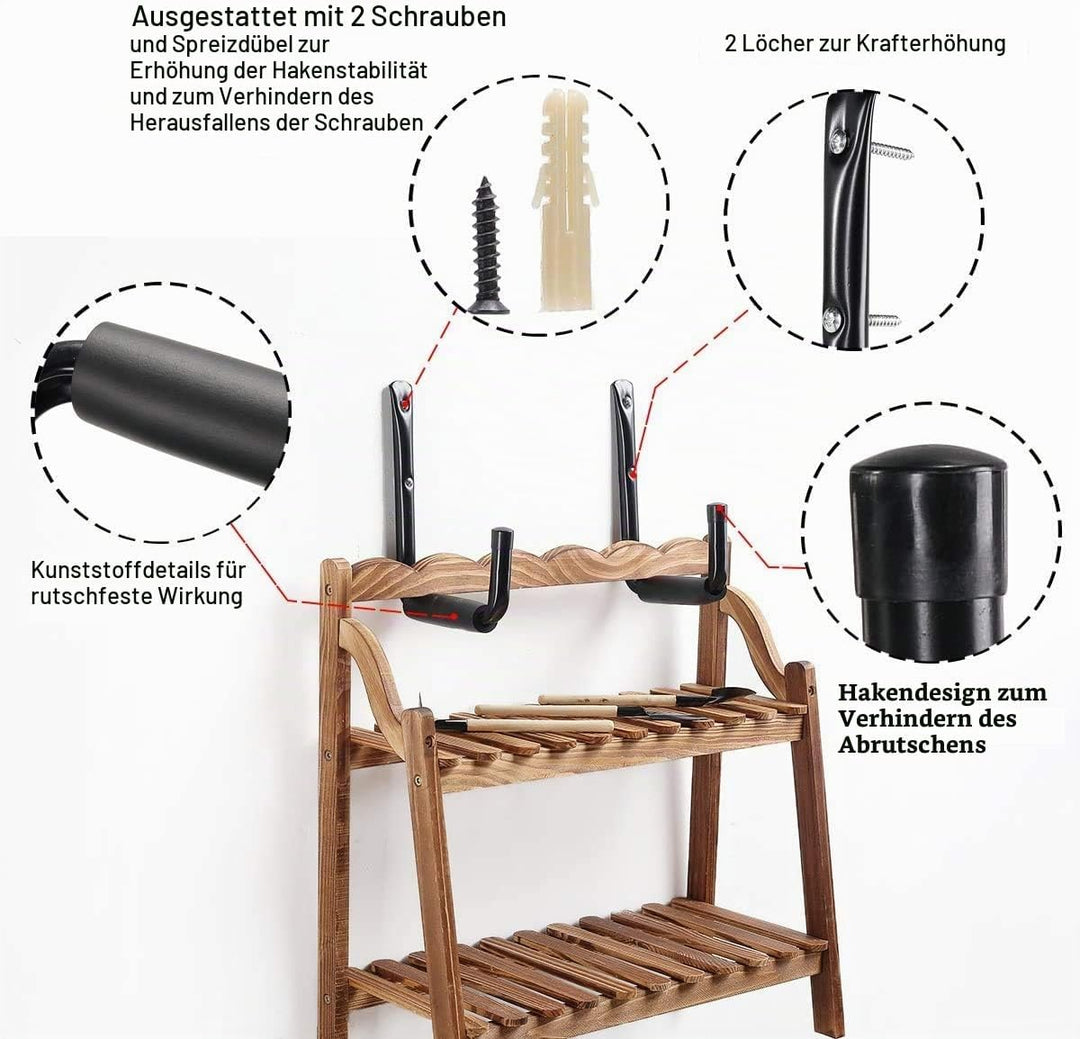 Wandhaken Garage Schwerlast-Gerätehalter Leiter Haken, Storage Hanger Organizer für Kajaks Leiter Fa