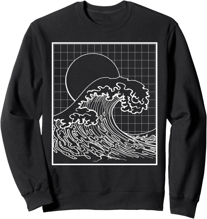 Japanisch Aesthetic Grosse Welle vor Kanagawa Soft Grunge Sweatshirt