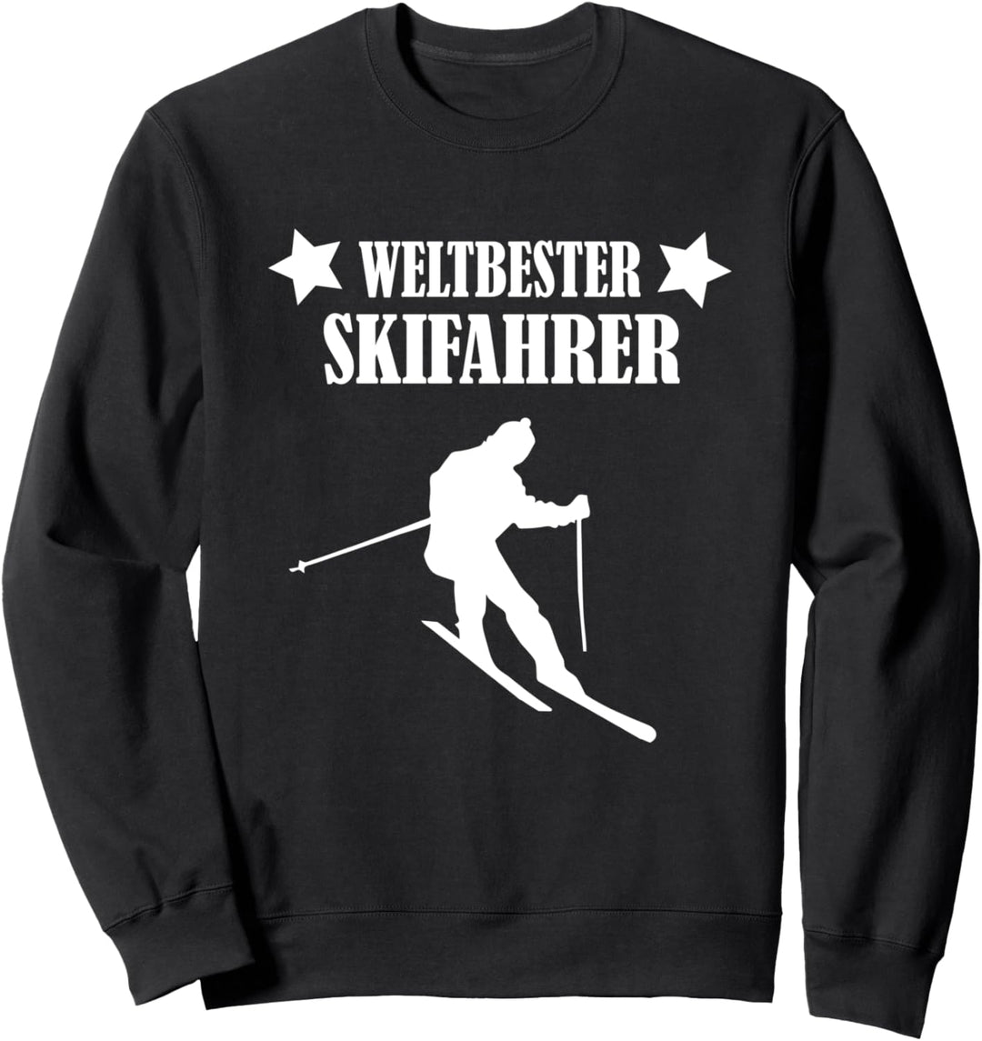 Lustiges Weltbester Skifahrer Berge Skifahren Wintersport Sweatshirt
