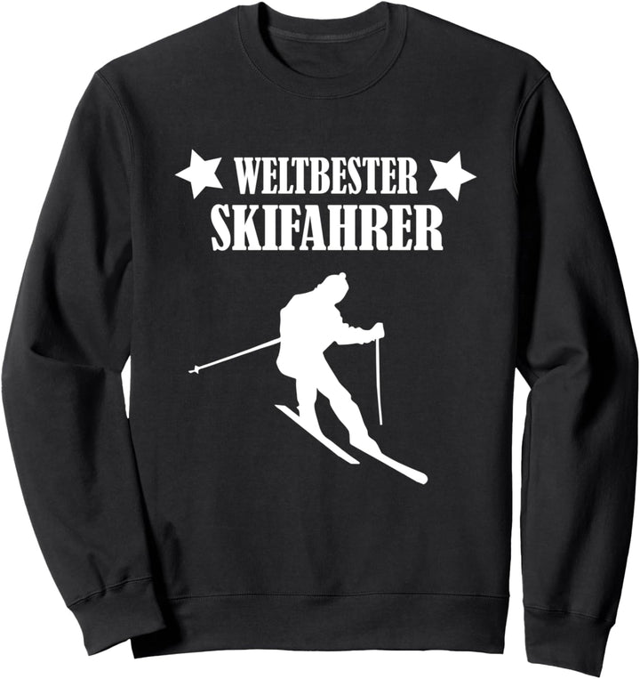 Lustiges Weltbester Skifahrer Berge Skifahren Wintersport Sweatshirt