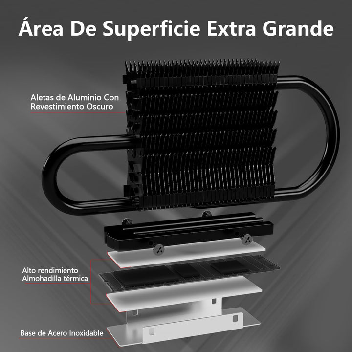 Thermalright HR-09 2280 PRO zwarte SSD heatsink, dubbelzijdig koellichaam, met thermisch siliconenku