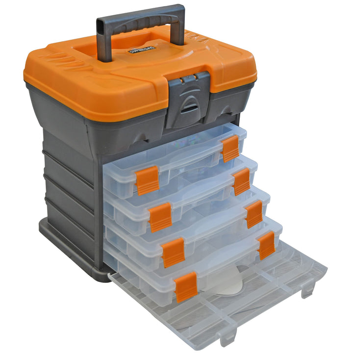 Werkzeug Organizer Koffer mit 4 Sortimentskasten Sortierbox Kleinteilkoffer SET Werkzeugkoffer Sorti