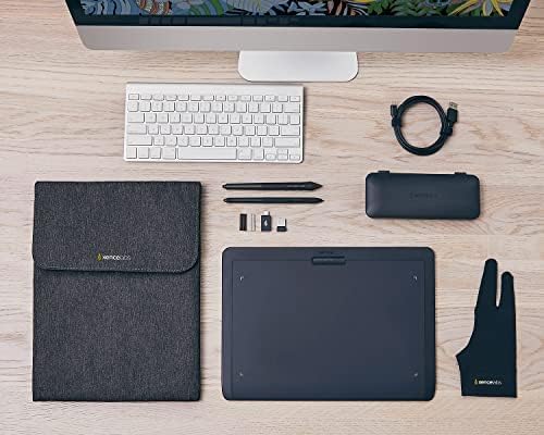 Xencelabs Pen Tablet Medium Grafiktablett für PC 12 Zoll Zeichentablett Professionelle mit 2 Batteri
