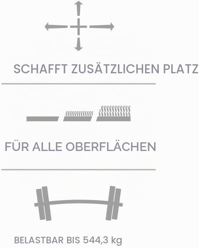 Design61 Möbelerhöher Betterhöhung Möbelerhöhung Tischerhöher Elefantenfuss Bed Riser Höhe ca. 15cm