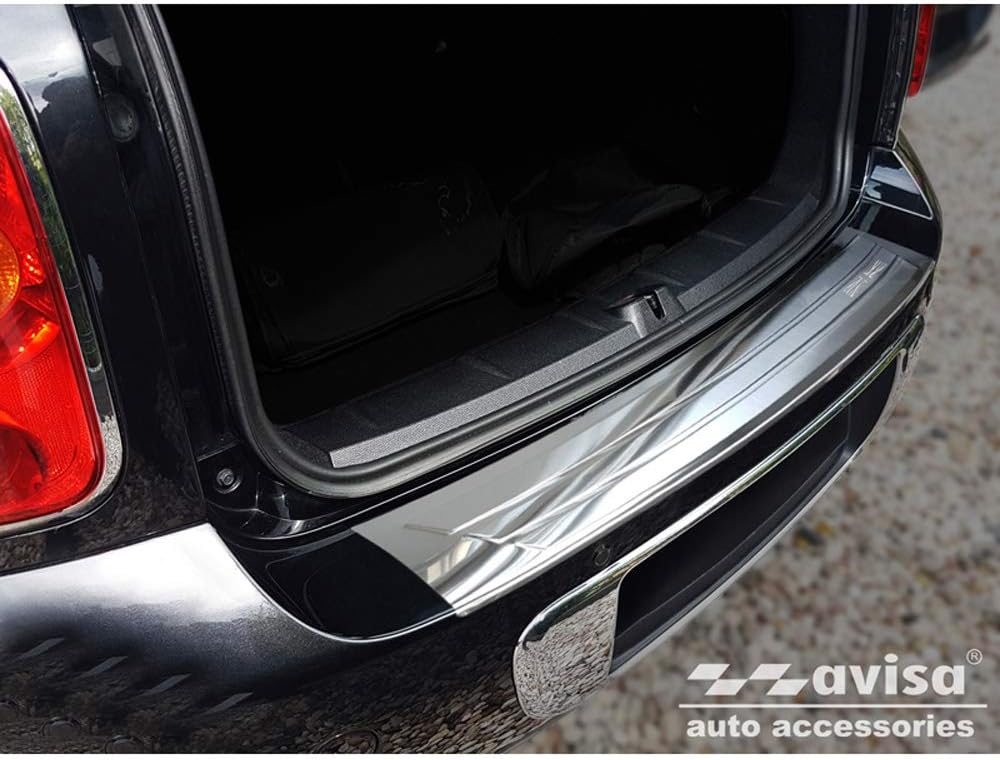 Avisa Edelstahl Heckstossstangenschutz kompatibel mit Mini Countryman R60 2010-2014 'British Flag'