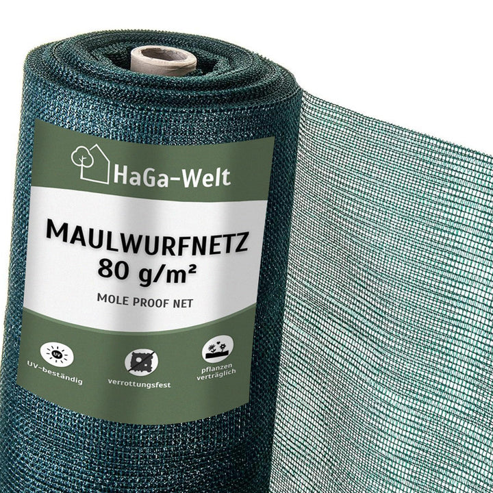 HaGa® Maulwurfnetz 3m x 100m = 300m² Schutznetz Rollrasen Maulwurfsperre Rasenunterlage - umweltfreu