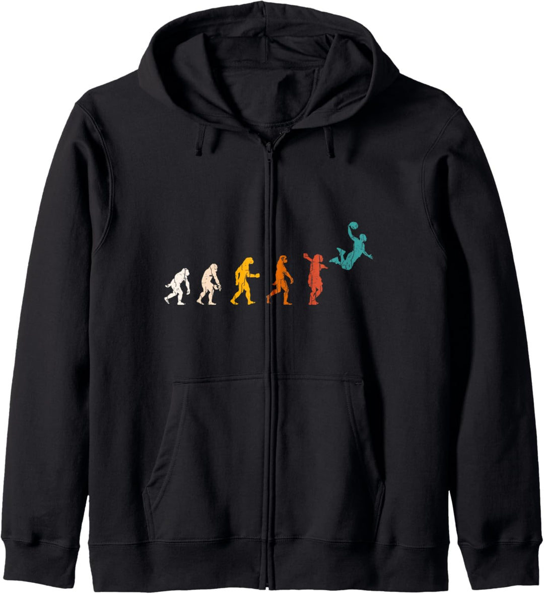 Vintage Retro Basketball-Spieler Geschenk Evolution Kapuzenjacke