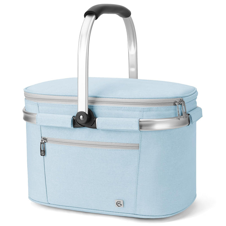 ALLCAMP Faltbar Isoliert Kühltasche - Einkaufskorb Thermo Mit Deckel, Abnehmbarer Picknickkorb 2 Per
