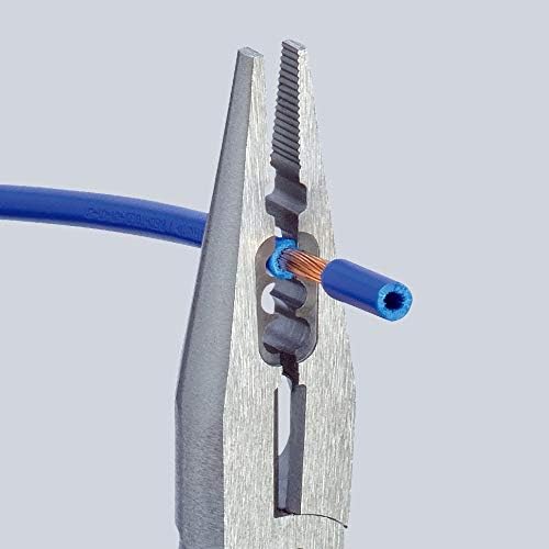 Knipex Verdrahtungszange verchromt, mit Mehrkomponenten-Hüllen, mit Befestigungsöse zum Anbringen ei